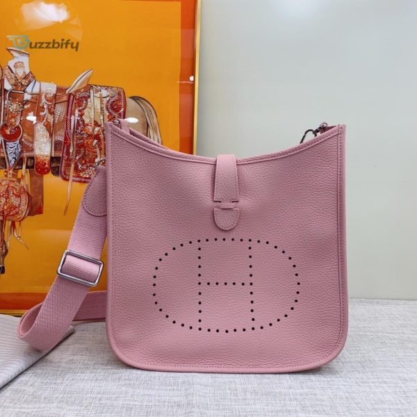 hermes evelyne iii 29 bag pink with silvertoned hardware for women womens shoulder and crossbody bags 114in29cm buzzbify 1 2
