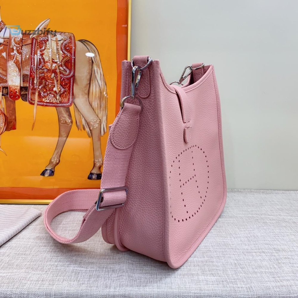 Hermes Evelyne III 29 Bag Pink With Silver-Toned Hardware For Women, Women’s Shoulder And Crossbody Bags 11.4in/29cm 