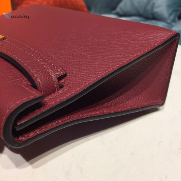 hermes mini kelly burgundy for women gold toned hardware 75in19cm buzzbify 1 9