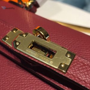 hermes mini kelly burgundy for women gold toned hardware 75in19cm buzzbify 1 12