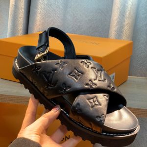 louis vuitton paseo flat comfort sandal black for women lv 1a9rdo buzzbify 1 1
