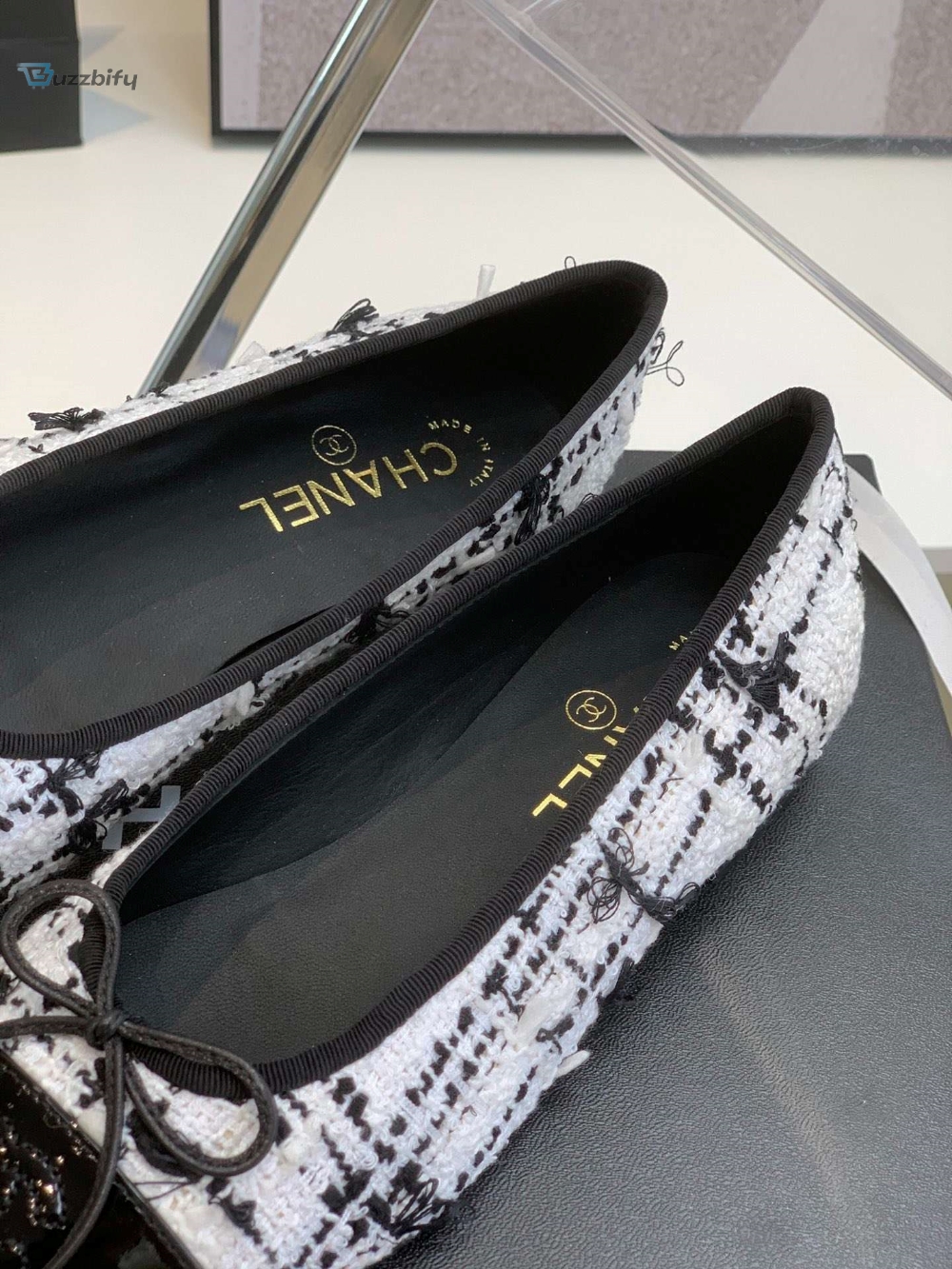 Step Into Style Chanel Ballet Flats In White