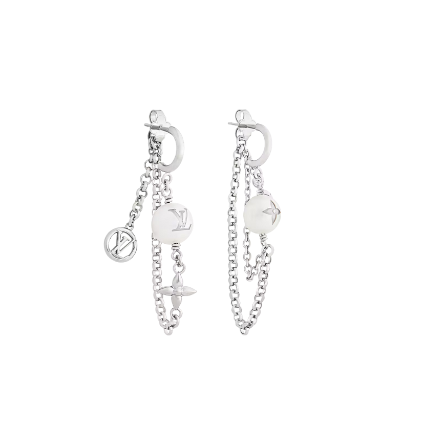 Louis Vuitton Mix Chains Earrings – Silver-buzzbify.com_2