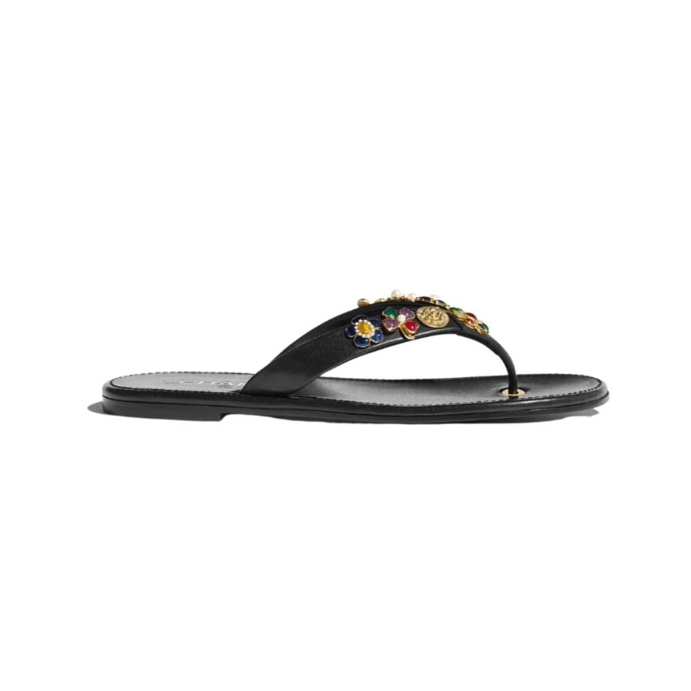 Chanel Thongs Black Chanel Thongs Black