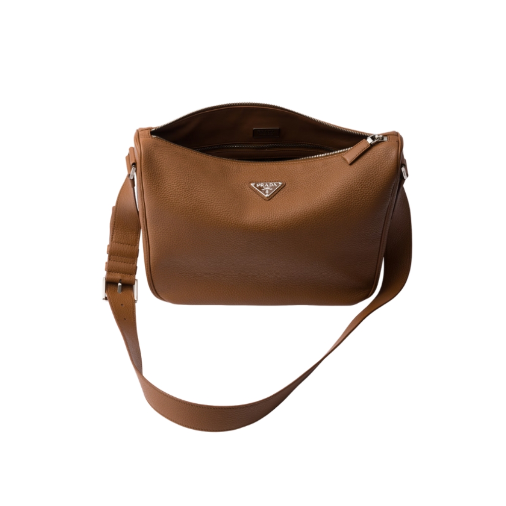Prada Leather Shoulder Bag - Cognac