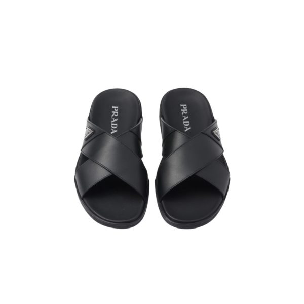 prada crossbody Crisscross Slides - Black
