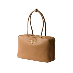 prada large leather top handle bag caramel buzzbifycom 2