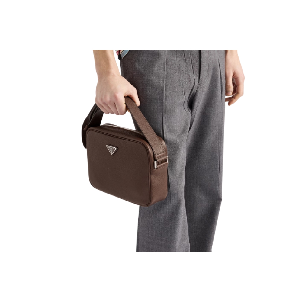 Prada Leather Shoulder Bag - Sienna