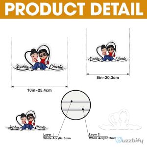 Personalized Super Mario and Princess Peach Naughty After Dark Light Box for Couples