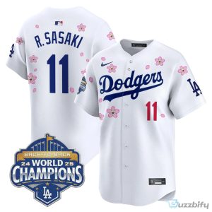 Los Angeles Dodgers Shohei Ohtani 2025 Back-To-Back World Champions Tokyo Series Baseball Jersey