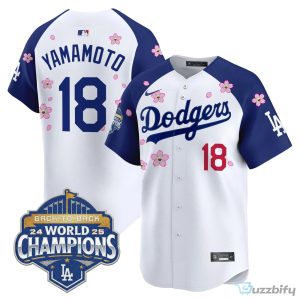 Los Angeles Dodgers Shohei Ohtani 2025 Back-To-Back World Champions Tokyo Series Baseball Jersey