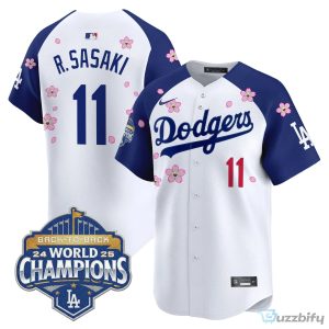 Los Angeles Dodgers Shohei Ohtani 2025 Back-To-Back World Champions Tokyo Series Baseball Jersey