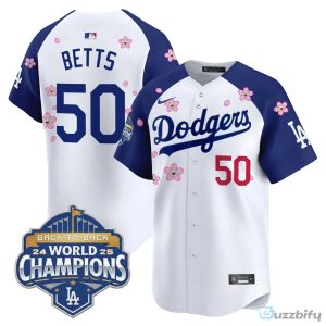 Los Angeles Dodgers Shohei Ohtani 2025 Back-To-Back World Champions Tokyo Series Baseball Jersey