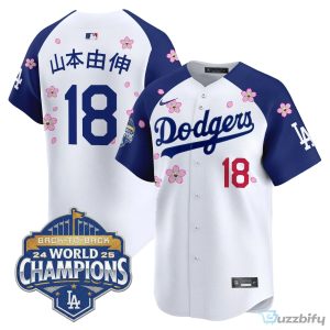 Los Angeles Dodgers Shohei Ohtani 2025 Back-To-Back World Champions Tokyo Series Baseball Jersey