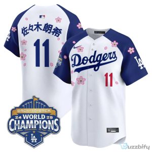 Los Angeles Dodgers Shohei Ohtani 2025 Back-To-Back World Champions Tokyo Series Baseball Jersey