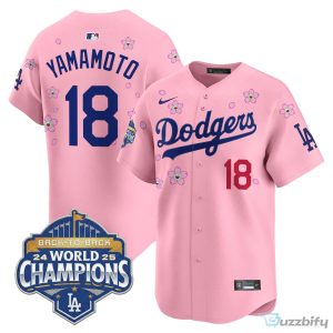 Los Angeles Dodgers Shohei Ohtani 2025 Back-To-Back World Champions Tokyo Series Baseball Jersey