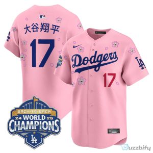 Los Angeles Dodgers Shohei Ohtani 2025 Back-To-Back World Champions Tokyo Series Baseball Jersey