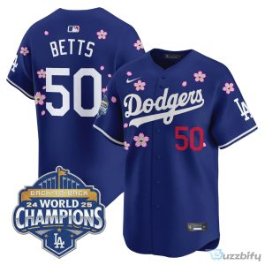 Los Angeles Dodgers Shohei Ohtani 2025 Back-To-Back World Champions Tokyo Series Baseball Jersey