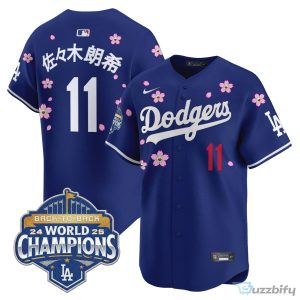 Los Angeles Dodgers Shohei Ohtani 2025 Back-To-Back World Champions Tokyo Series Baseball Jersey