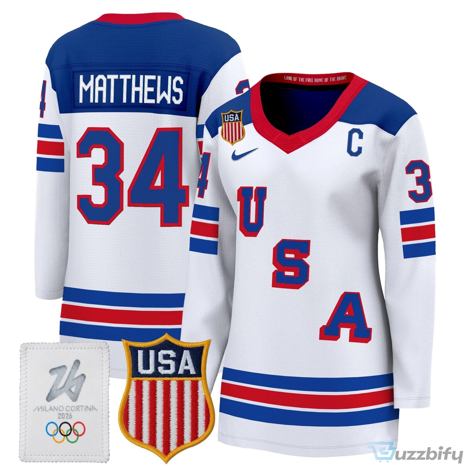 Connor Hellebuyck United States of America 2026 Milano Cortina Olympic Hockey Jersey