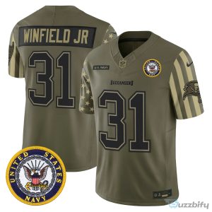 Tampa Bay Buccaneers Baker Mayfield United States Navy Veteran Football Jersey