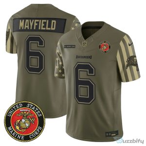 Tampa Bay Buccaneers Baker Mayfield United States Navy Veteran Football Jersey