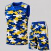 Los Angeles Rams Blue Yellow Camouflage Tank Top and Shorts Set