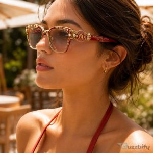 Manchester United Ray-Ban Embellished Red and Gold Sunglasses