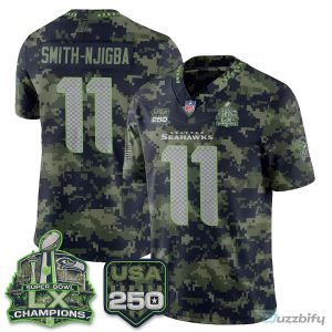 Seattle Seahawks Jaxon Smith-Njigba Salute To Service Football Jersey