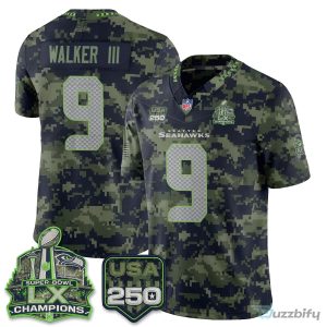 Seattle Seahawks Jaxon Smith-Njigba Salute To Service Football Jersey