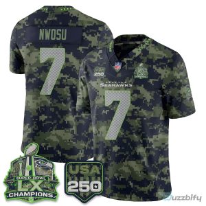 Seattle Seahawks Jaxon Smith-Njigba Salute To Service Football Jersey