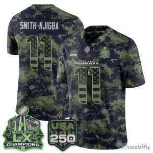 Seattle Seahawks Jaxon Smith-Njigba Salute To Service Football Jersey