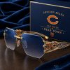 Chicago Bears Fan Pride Bear Down Gold Frame Sunglasses