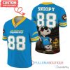 Los Angeles Chargers Snoopy Joe Cool Football Jersey Custom Name Number
