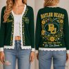 Baylor Bears Women's Floral Scalloped Cardigan Sweater
