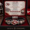 Braided Leather Bracelet with Wolf Head from Kansas City Chiefs Arrowhead Stadium