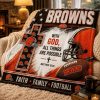 Cleveland Browns Football Team With God All Things Are Possible Blanket