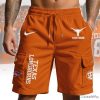 Texas Longhorns NCAA SEC Custom Name Orange Corduroy Cargo Shorts