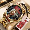 Iron Maiden Eddie The Head Gold Tone Quartz Watch