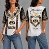 Missouri Tigers Floral V-Neck Short Sleeve T-Shirt