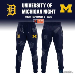Limited Edition 2025 T-Shirt for Night Game - Detroit Tigers & Michigan Wolverines