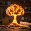 Atomic Mushroom Cloud LED Lamp, 3D Printed Nuclear Blast Night Light