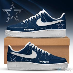 Dallas Cowboys Custom Name Blue Low-Top Sneakers
