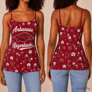 Arkansas Razorbacks Floral Women's Camisole Tank Top