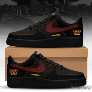 Washington Commanders Black And Gold Custom Design Sneakers