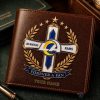 Los Angeles Rams NFL Teams Cross Leather Wallet Custom Engraved Name
