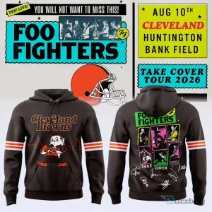 Foo Fighters x Cleveland Browns - 2026 Take Cover Tour Shirt, Limited Edition