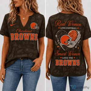 Cleveland Browns Shirt for Women, Real Women Love Football Smart Women Love The Browns