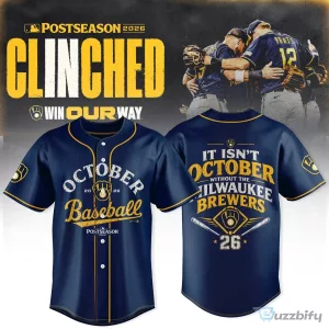 Milwaukee Brewers Postseason 2026 Clinched Baseball Fan Jersey
