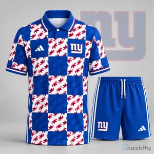 New York Giants NFL Elite Game Day Polo Shirt and Shorts Set